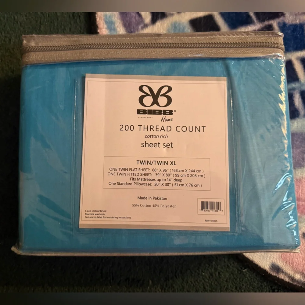 Blue‎ Cotton Rich Sheet Set - Twin XL